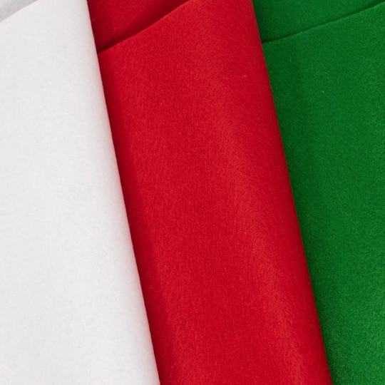 SINGER Green, Red & White Felt Roll